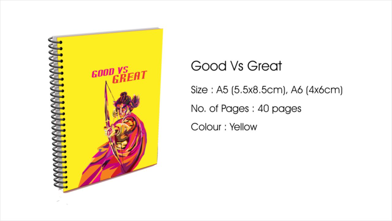 Good Vs Great A5 Size Diary