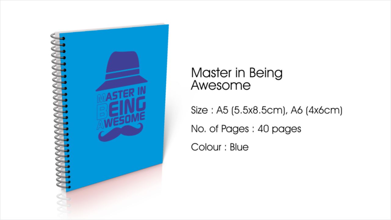 Master In Being Awesome A6 Size Diary