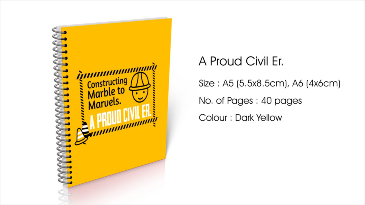 A Proud Civil Er. A6 Size Diary